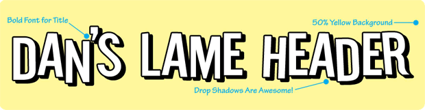 Dan's Lame Header image